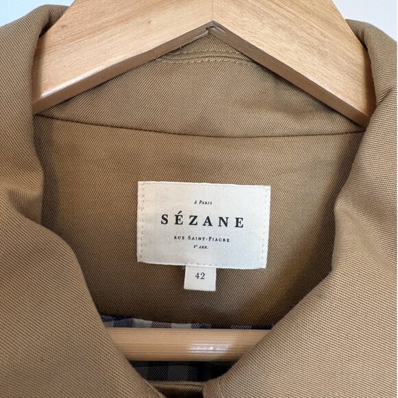 Sezane Clyde Trench Coat in Camel - size 42 (US 10) - Picture 4 of 4
